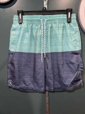 Goodfellow & Co Two-Tone Mint and Navy Swim Trunks
